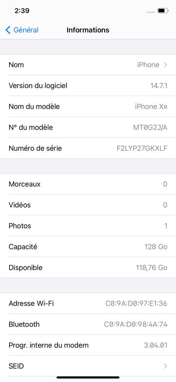Iphone xr 128 gb 