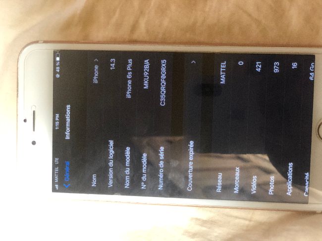 iphone 6splus نظيفة