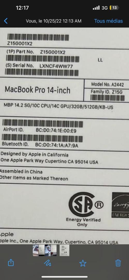 MacBook Pro Retina M1 Pro 2021